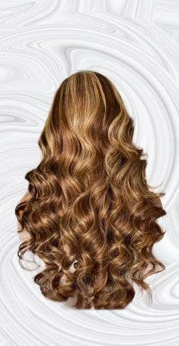 P4\27 Body Wave 250% Density Highlight Lace Front Wig