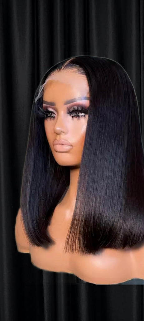 5X5 Glueless Bone Straight Human Wig