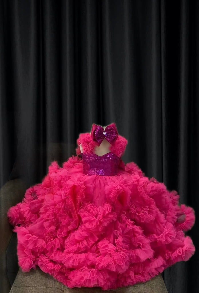 Lux Fuschia Baby Dress