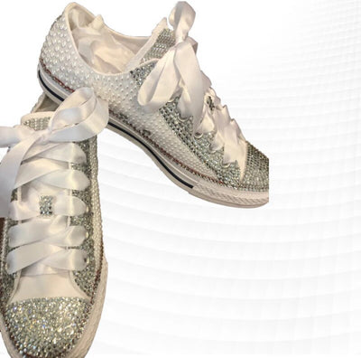 Pearl Bling rhinestone sneakers