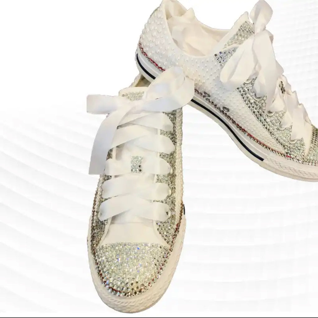 Pearl Bling rhinestone sneakers