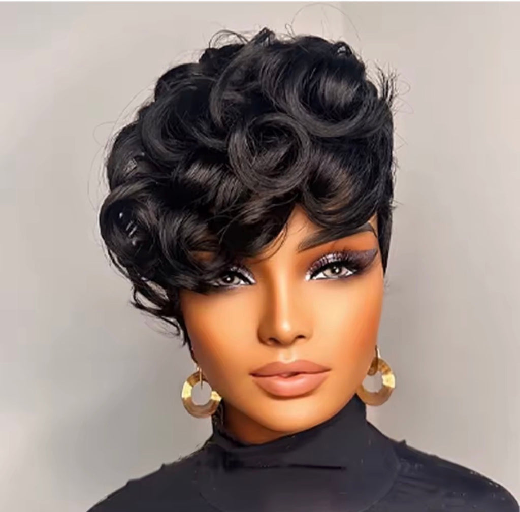 Pixie Cut Human hair Wig