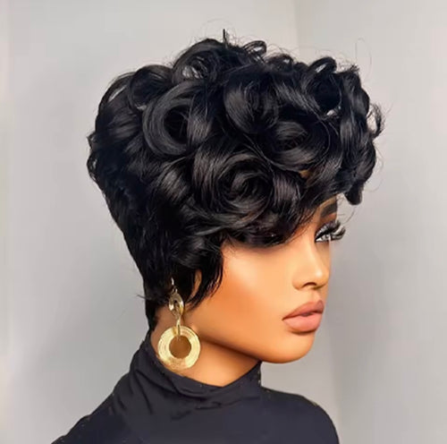 Pixie Cut Human hair Wig