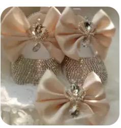 Bow Bling Rhinestone Baby Shoes with Crown Headband