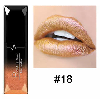 Matte Velvet glossy Lipstick/Lip gloss Gold Shade #18